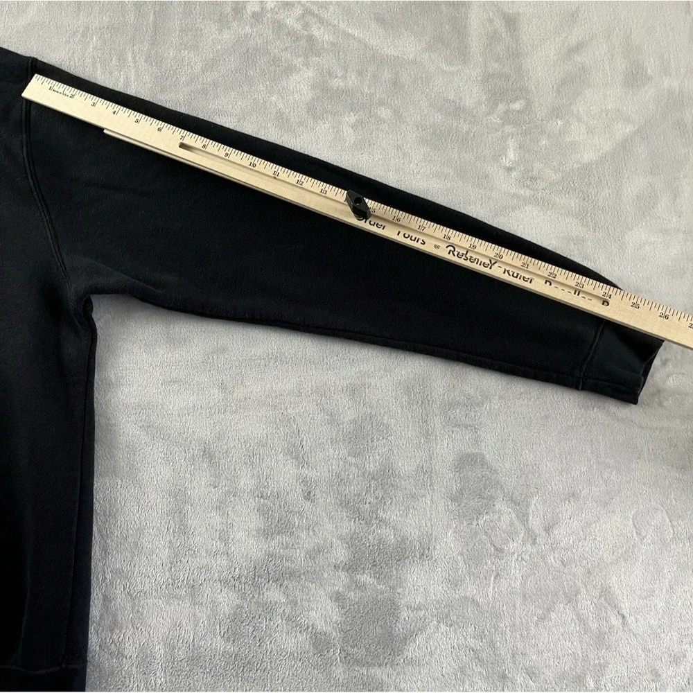 Adidas Hooded Men Large Black Fleece Trefoil Kangaroo ADIDAS Graphic Sweatshirt